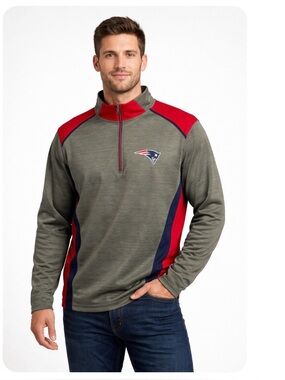 New England Patriots Antigua Men’s 1/4 Zip Pullover Jacket Size Large